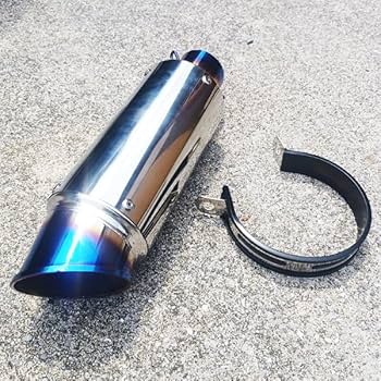 Amazon | チタン焼き色風 スリップオン マフラー サイレンサー 51mm